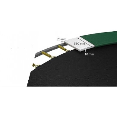 Batutas BERG Favorit - 380 cm, žalias, su saugos tinklu Deluxe 4