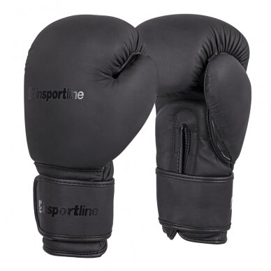 Bokso pirštinės inSPORTline Kuero - Black 16oz