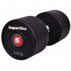 Gumuotas hantelis inSPORTline PRO 50kg