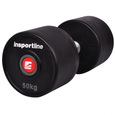 Gumuotas hantelis inSPORTline PRO 50kg 1