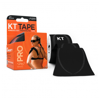 Kineziologinis teipas KT TAPE PRO®, sukarpytas, juodas, sintetinis