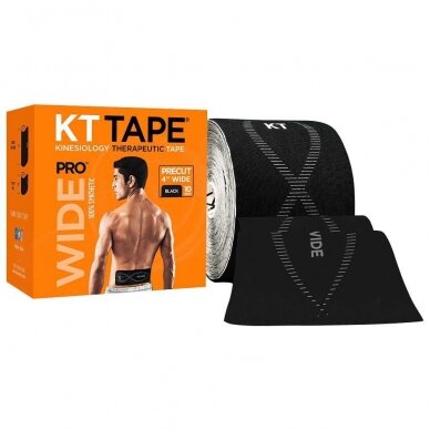 Kineziologinis teipas KT Tape PRO WIDE, platus, sukarpytas, sintetinis