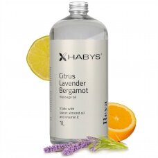 Masažo aliejus Habys Citrus-Lavender-Bergamot, 1000 ml