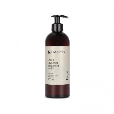 Masažo aliejus Habys Citrus-Lavender-Bergamot, 500 ml