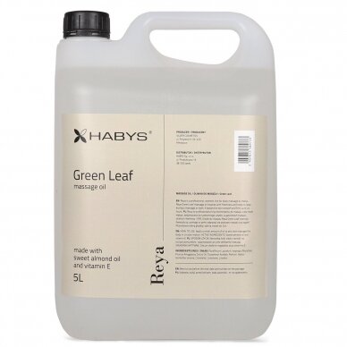 Masažo aliejus Habys Green Leaf, 5000 ml