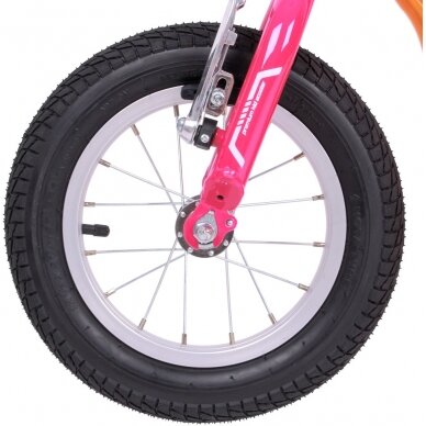 Paspirtukas su pripučiamais ratais inSPORTline Raicot Se (iki 100 kg) - Pink-Orange 5