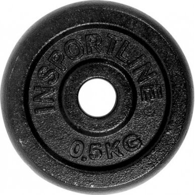 Plieninių svorių rinkinys 30mm inSPORTline 2x0,5–20kg 1