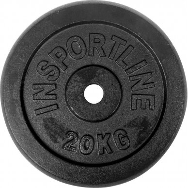 Plieninių svorių rinkinys 30mm inSPORTline 2x0,5–20kg 7