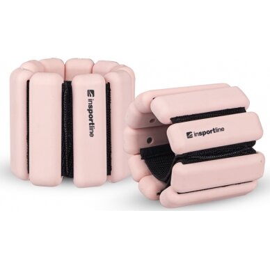 Reguliuojami rankų/kojų svoriai inSPORTline Brace - Pink 2